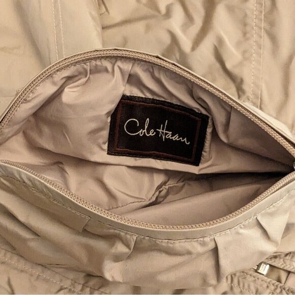 Cole Haan Women's Packable Hooded Rain Jacket with Bow Size PXS New Without Tags - Picture 13 of 15